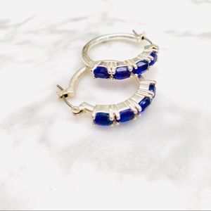 Fashionista21 Jewelry - NIB Silver Tone Blue Rhinestone Earrings Fashionista21 Jewelry - NIB Silver Tone Blue Rhinestone Earrings